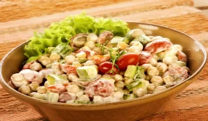 Receita de salada de grão de bico