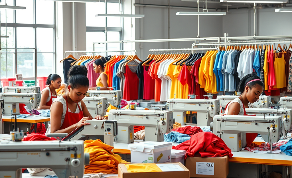 Imagem que ilustra o complexo processo de produção e venda da SHEIN, destacando questões éticas e comerciais envolvidas.