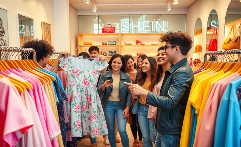 Imagem representativa da campanha da SHEIN oferecendo produtos grátis para participantes.