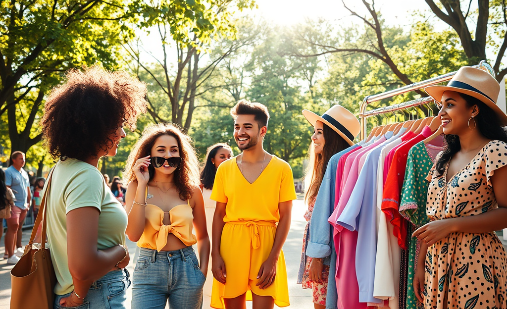 Imagem destacando roupas e acessórios gratuitos oferecidos pela SHEIN.