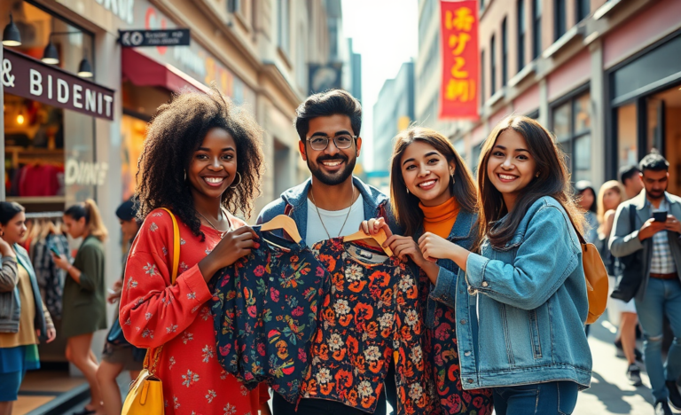 Imagem de roupas disponíveis na SHEIN com destaque para promoções e oportunidades de roupas grátis.