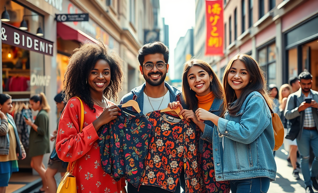 Imagem de roupas disponíveis na SHEIN com destaque para promoções e oportunidades de roupas grátis.