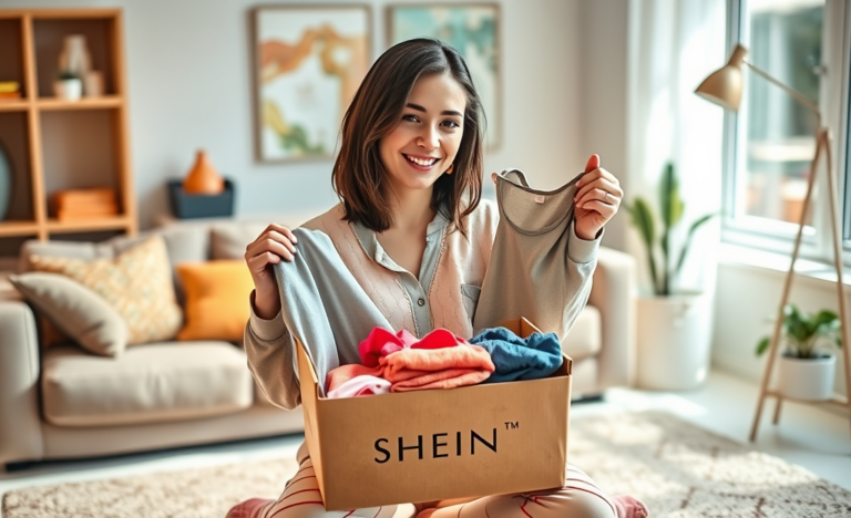 Imagem destacada sobre a política de envio de produtos da SHEIN para avaliações.